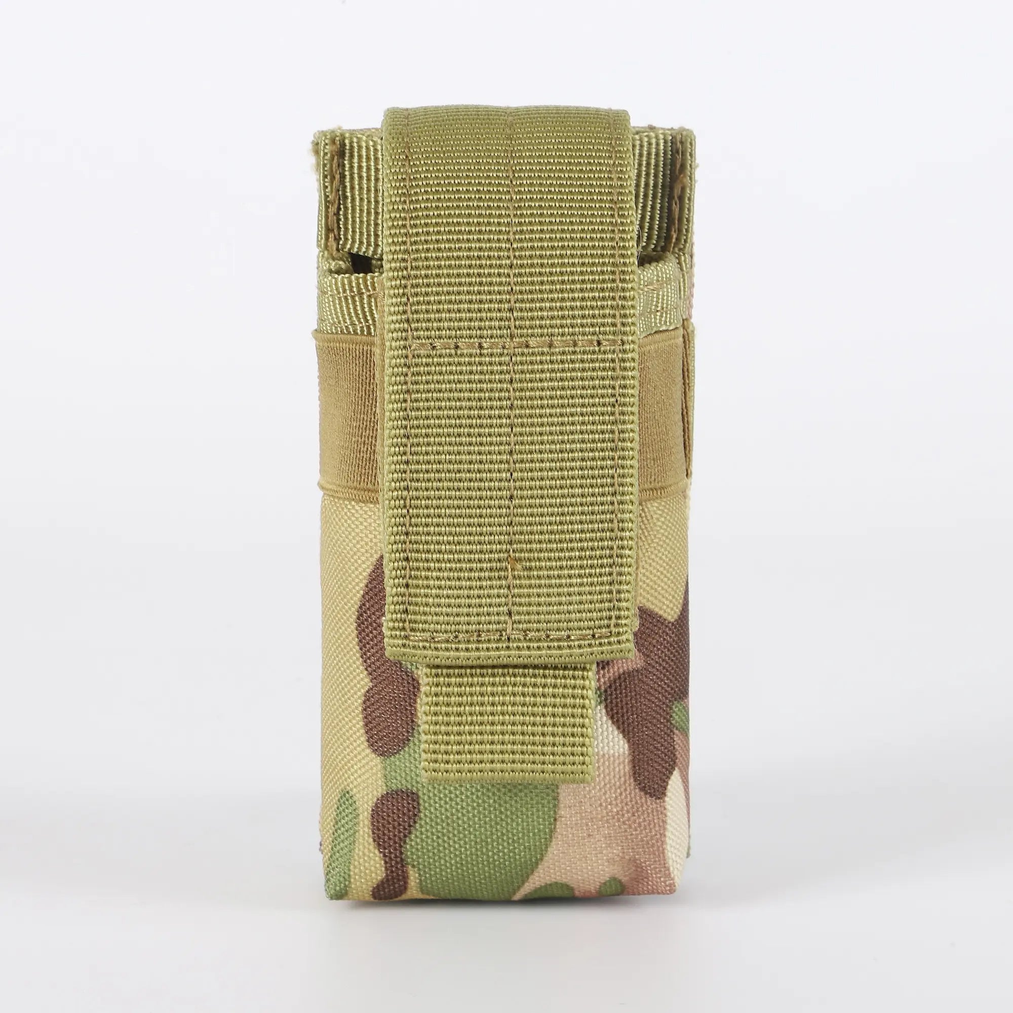 Standard camouflage flashlight holder viewed from front
