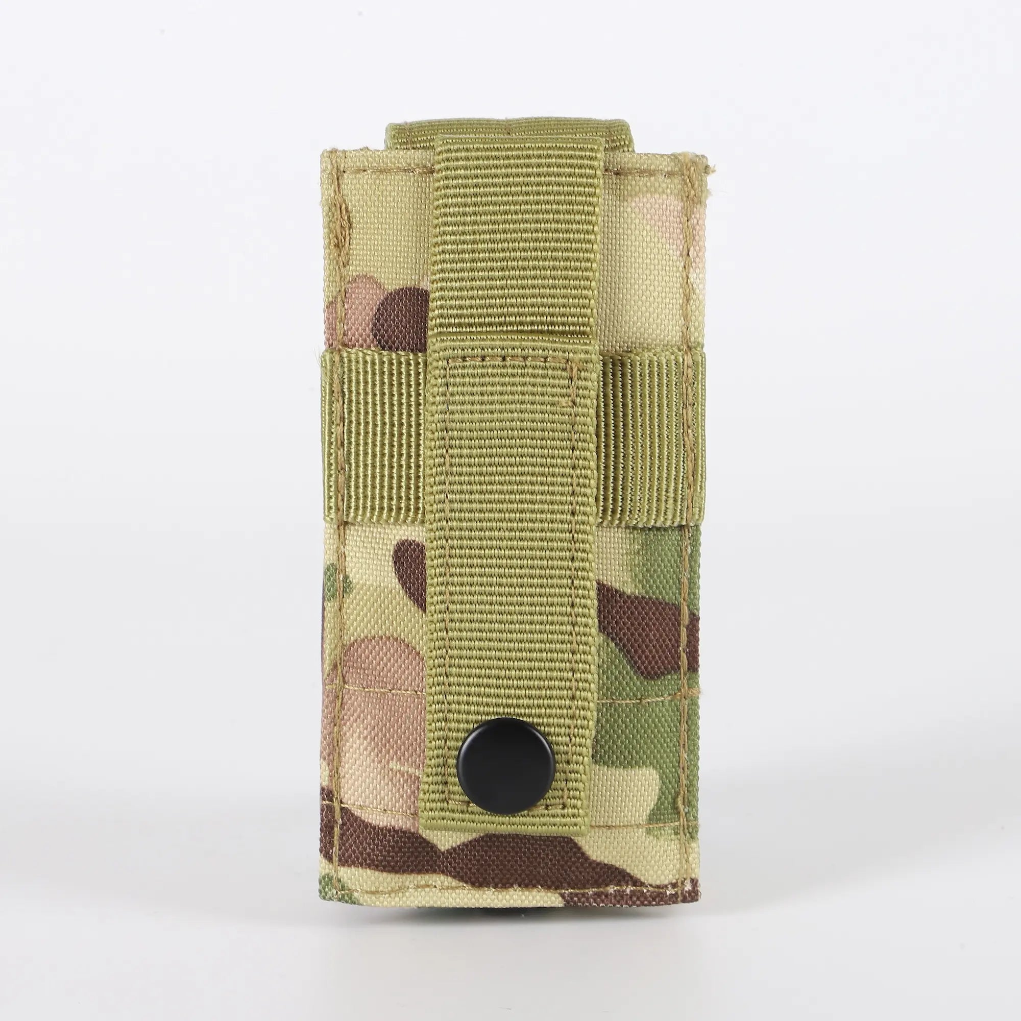 Standard camouflage flashlight holder viewed from back