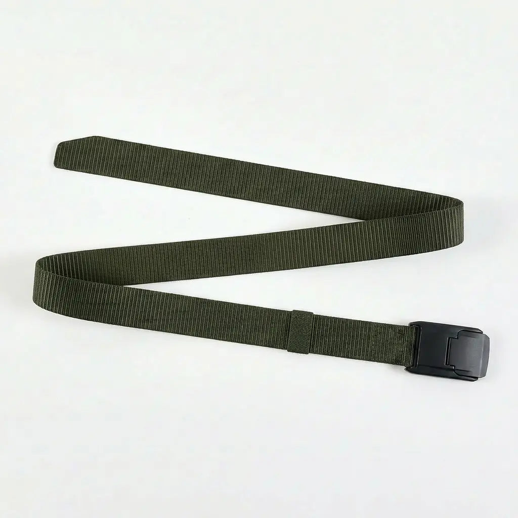 Black belt with a buckle on a white background