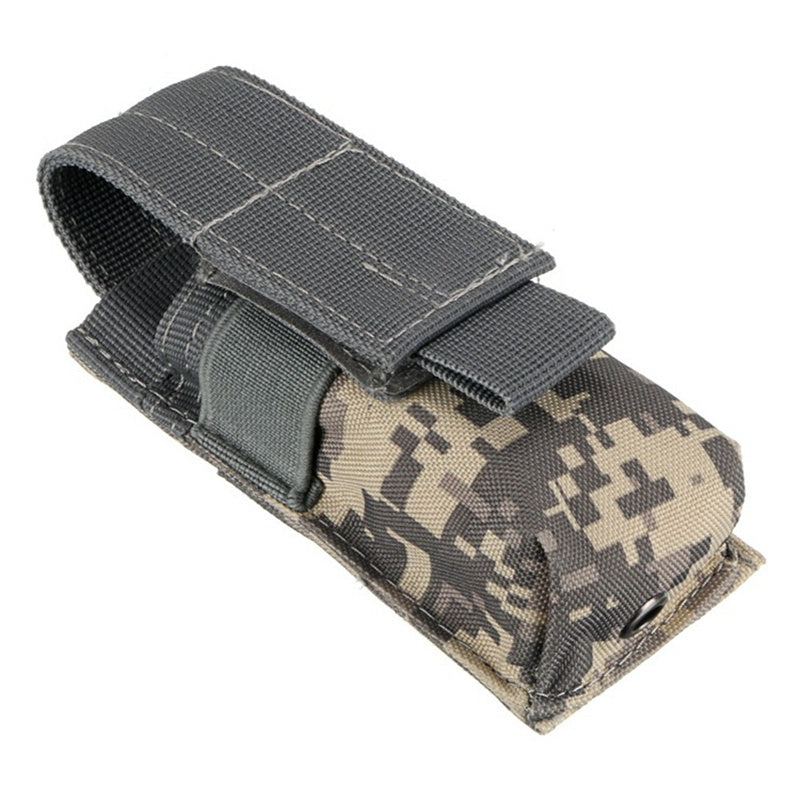 Light camouflage nylon flashlight holder for a belt