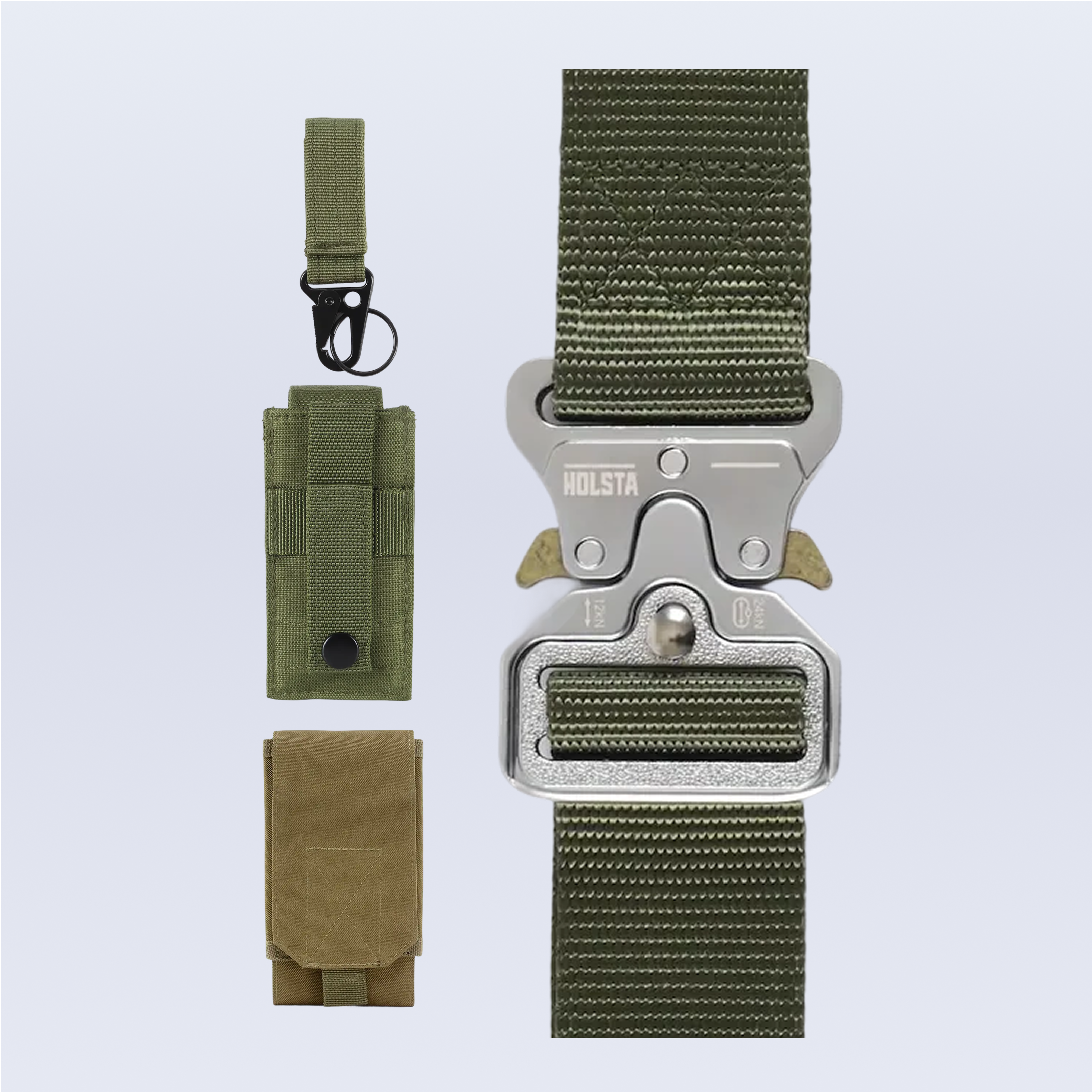 Work Bundle Green with Silver Buckle Original