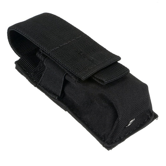 Black nylon flashlight holder for a belt