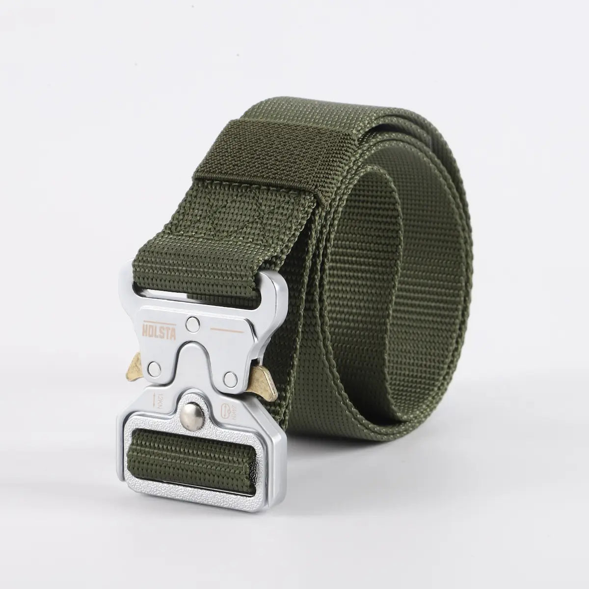 Green Holsta Belt with silver buckle