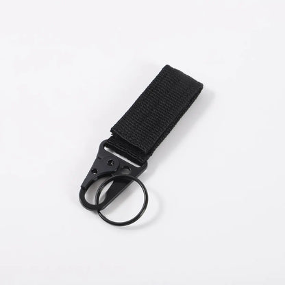 Black keyring holder at an angle