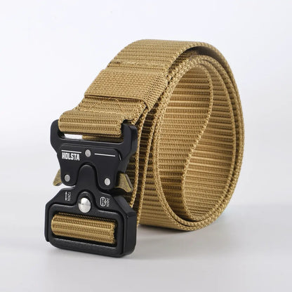 Khaki Holsta Belt with black buckle