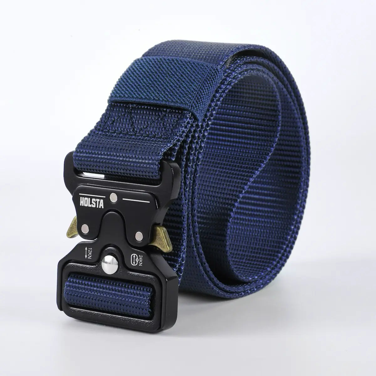 Navy blue Holsta Belt with black buckle